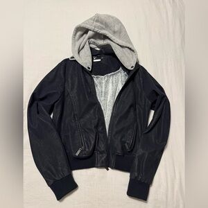 Jou Jou Black Jacket with Gray Hood